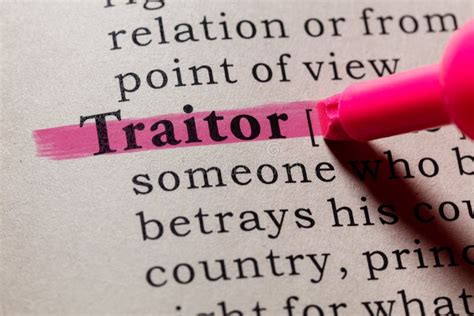 Definition of traitor stock photo. Image of dictionary - 124009980