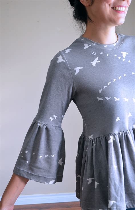 Easy DIY Flared sleeves Top Free Printable Pattern - On the Cutting Floor: Printable pdf sewing ...