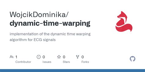 GitHub - WojcikDominika/dynamic-time-warping: implementation of the ...