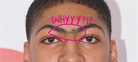 Anthony Davis Unibrow- The Eyebrows Heard 'Round The World | Sideline ...