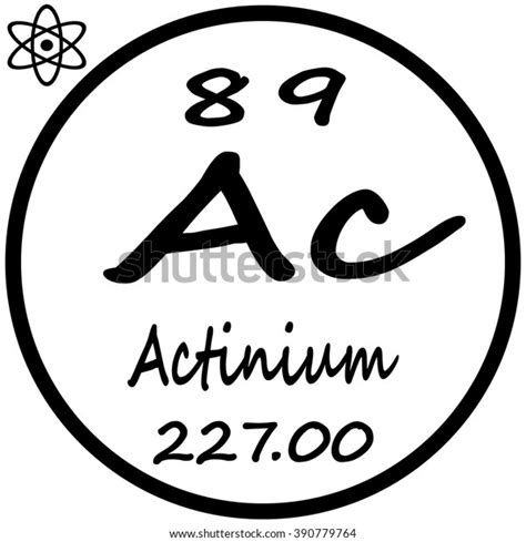 Periodic Table Elements Actinium Stock Vector (Royalty Free) 390779764 ...