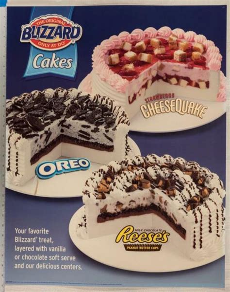 Dairy Queen Poster Blizzard Cakes Oreo Reese's 22x28 dq2 | eBay