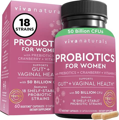 Amazon.com: Womens Probiotics For Gut Health With Prebiotic Fiber ...