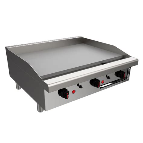 AETG-24 Culinary Series Griddle gas 24″ wide countertop 3/4″ thick thermostatic controls ...