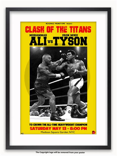 Muhammad Ali - Mike Tyson - Fantasy Fight - Licensed Poster – Poster | Canvas Wall Art Print ...