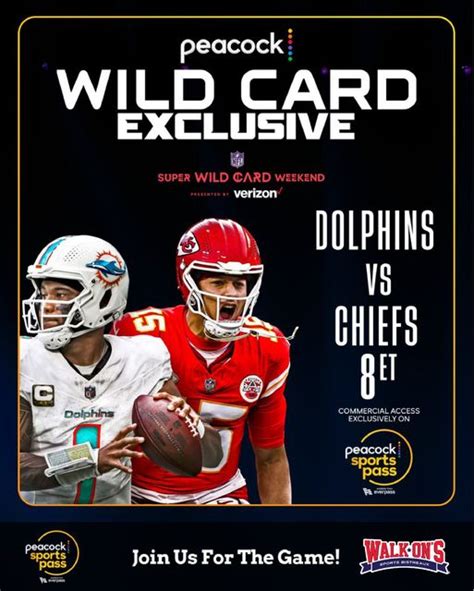 Peacock Exclusive NFL Kansas Chiefs vs. Miami Dolphins Most Streamed ...