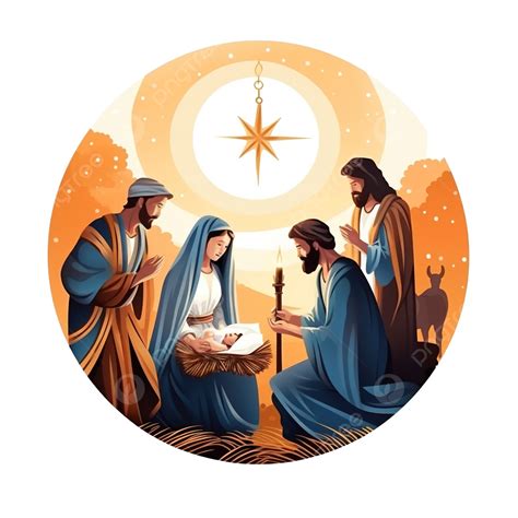 Christmas Hygge Interior With Christmas Nativity Scene With Holy Family ...