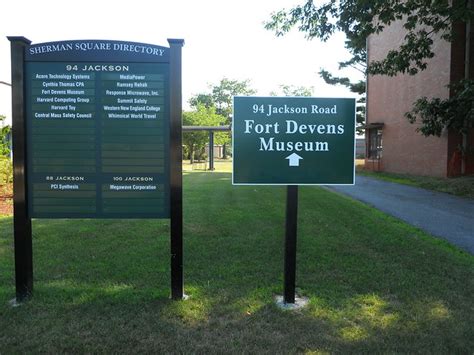 Fort Devens Museum Sign located at the Sherman Square parking lot; path to the museum | Flickr ...