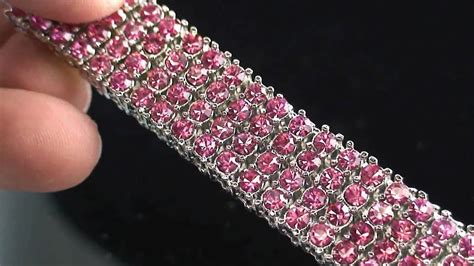 Custom Lab Made Four Row Pink Diamond Bracelet - YouTube