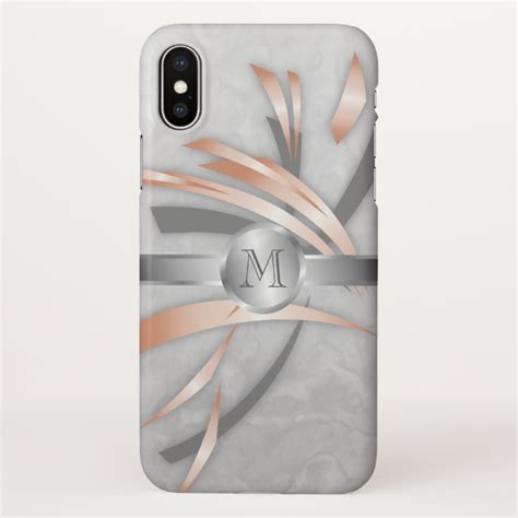 Save 20% Off | Rose Gold Gray Marble Abstract Art iPhone X Case - Case Plus