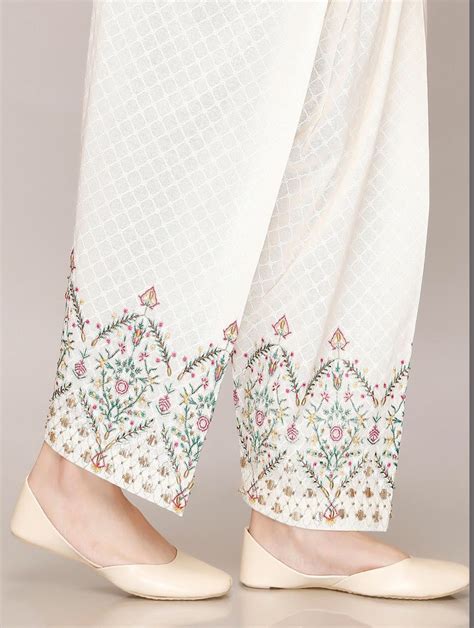 Pin by Sunbul Saghir on Embroidery | Women trousers design, Fashion clothes women, Fashion pants