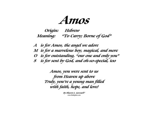 Meaning of Amos - LindseyBoo