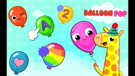 Balloon Pop Kids Learning Game - Free game for babies on Google Play - YouTube