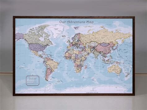 Custom Pin Map Travel Pin Maps Custom Push Pin Maps - Etsy