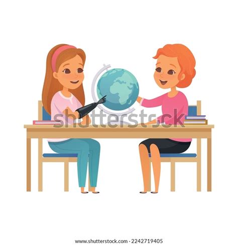 Inclusive Education Cartoon Concept Happy Girl Stock Vector (Royalty ...