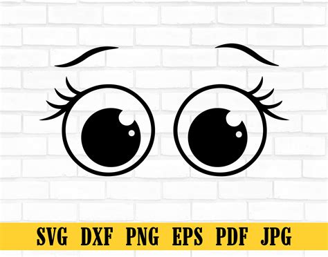 Cartoon Eyes Svg,comic Book Eyes Svg ,googly Eyes,out Line,cut File,png,digital Stamp,stencil ...