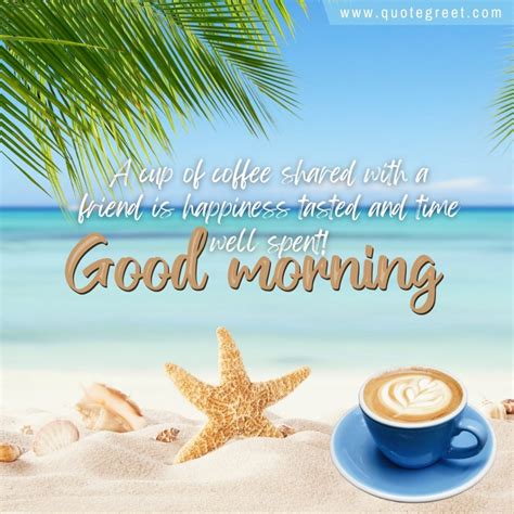 21+ Beautiful Good Morning Beach Coffee Images - QuoteGreet