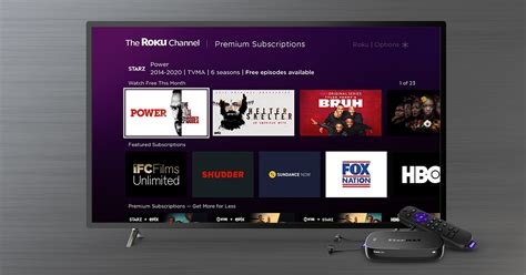 New Premium Subscriptions on The Roku Channel