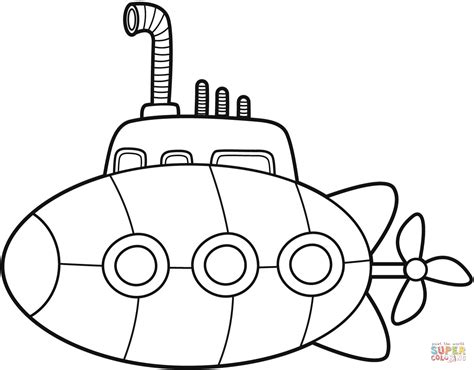 Submarine coloring page | Free Printable Coloring Pages