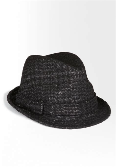 Metallic Houndstooth Fedora | Fashion Collection