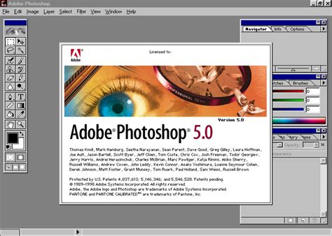 Adobe Photoshop 5.5 - 1999 | Web Design Museum