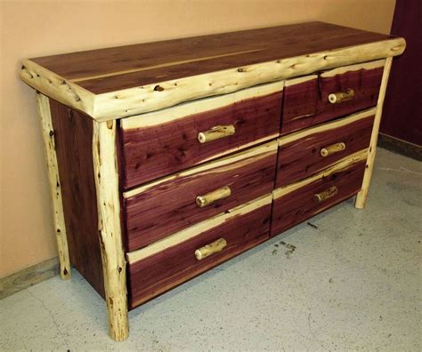 Red Cedar Juniper 6 Drawer Dresser — Barn Wood Furniture - Rustic ...