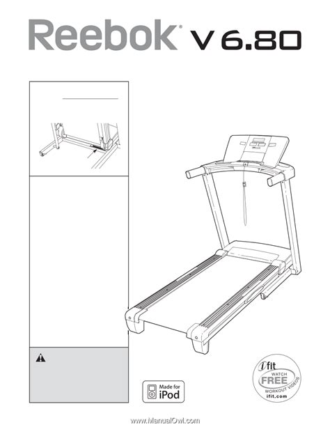 Reebok V 6.80 Treadmill | English Manual