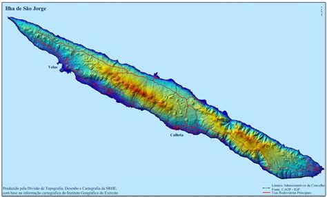 Mapa De Sao Jorge Acores