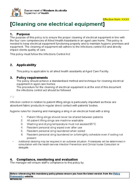 Clean Electrical Equipment2 | PDF | Hygiene | Health Sciences