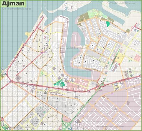 Ajman city map | UAE - Ontheworldmap.com