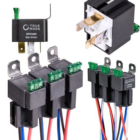 ONLINE LED STORE 6 Pack 30A Fuse Relay Switch Harness Set - 12V DC 4 ...