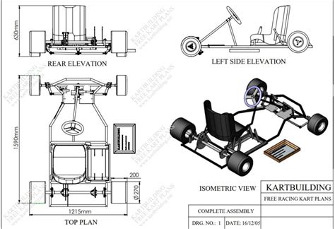 Planos de GO KART con medidas para fabricar - Descargar Planos