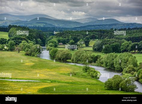 View of River Eden near Hornsby, Carlisle, Cumbria Stock Photo - Alamy