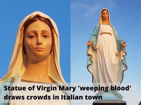 Virgin Mary weeping blood| Statue of Virgin Mary 'weeping blood' draws ...