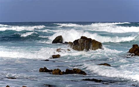 Big Waves, 17 Miles Drive, California, USA Stock Photo - Image of world ...