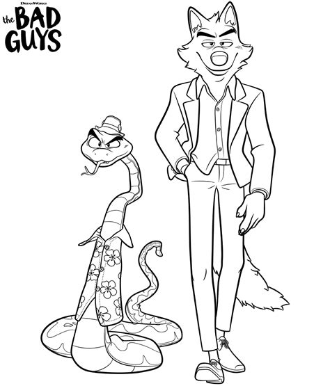 The Bad Guys Coloring Page - Free Printable Coloring Pages