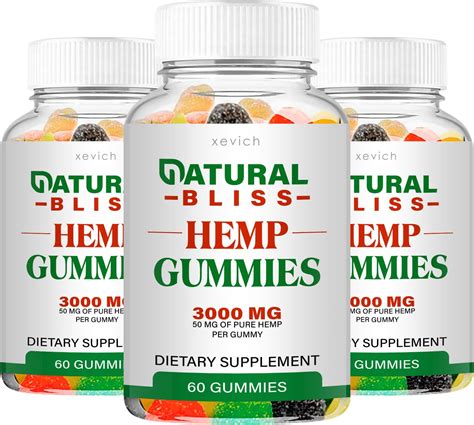 Amazon.com: Natural Bliss - Natural Bliss Hemp Gummies (3 Pack, 180 Gummies) : Health & Household