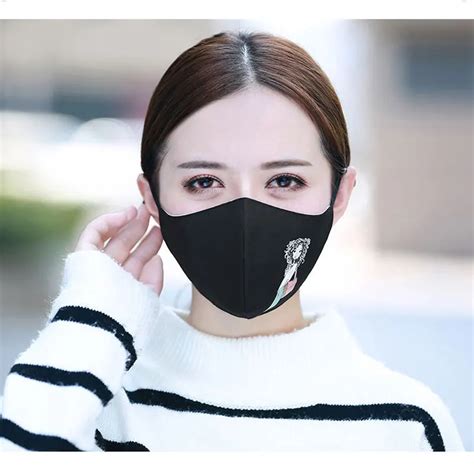 1Pcs Fashion Girls Dust Allergy Flu Masks Washable Breath Healthy Safety Respirator Face Mouth ...