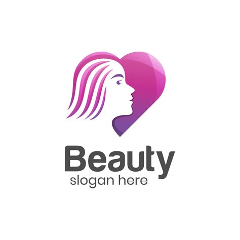 beauty love hair salon logo. hair care modern logo design vector template 6415141 Vector Art at ...