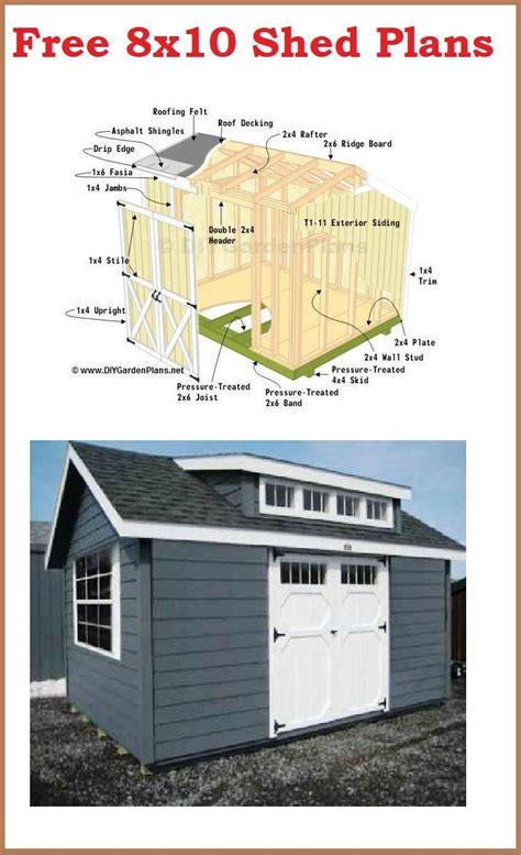 8x10 shed plans are the most popular size shed plans for building your next 8x10 storage shed ...