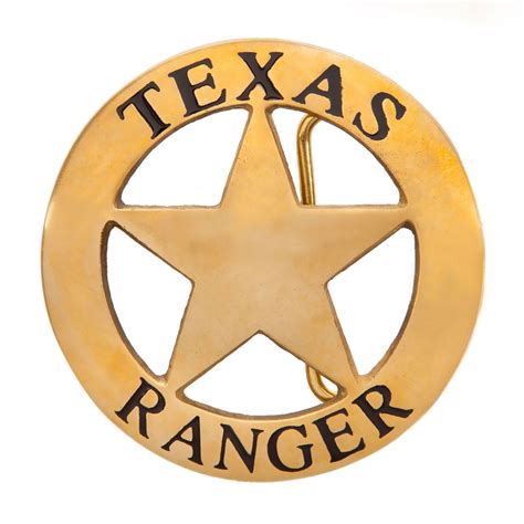 Texas Ranger Gold Tone Belt Buckle | Texas Capitol Gift Shop