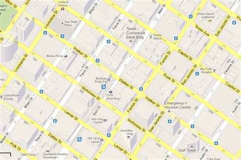 Downtown Houston Map Of Streets