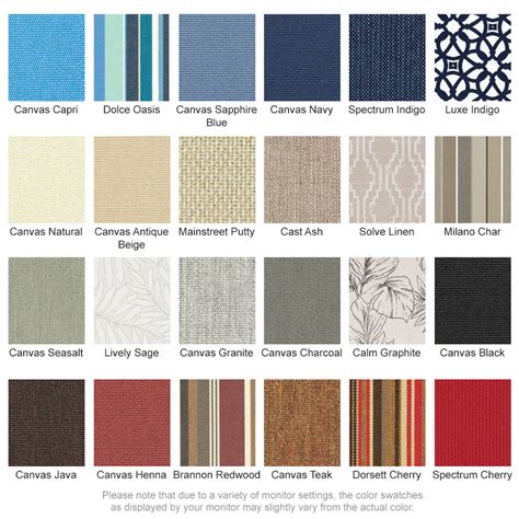 Sunbrella Cushion Fabric Samples | See Your Cushion Fabric Before You Buy