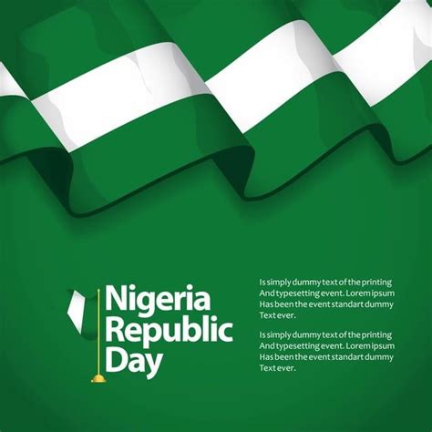 Nigeria Republic Day Flag Illustration