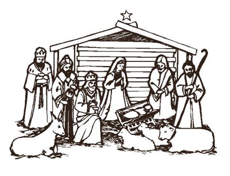 Free Free Religious Christmas Clipart Black And White, Download Free Free Religious Christmas ...