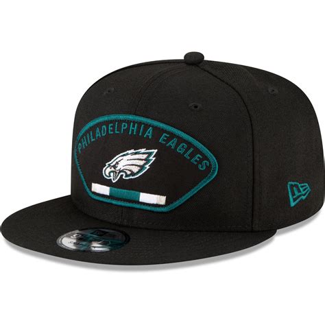 Men's New Era Black Philadelphia Eagles Veteran 9FIFTY Adjustable ...