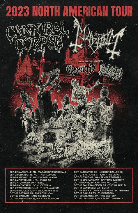 Cannibal Corpse announce new LP & tour with Mayhem, Gorguts, Blood ...