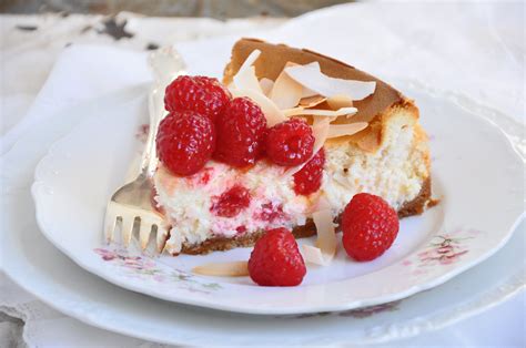 Raspberry Coconut Goat Cheese Cheesecake Recipe