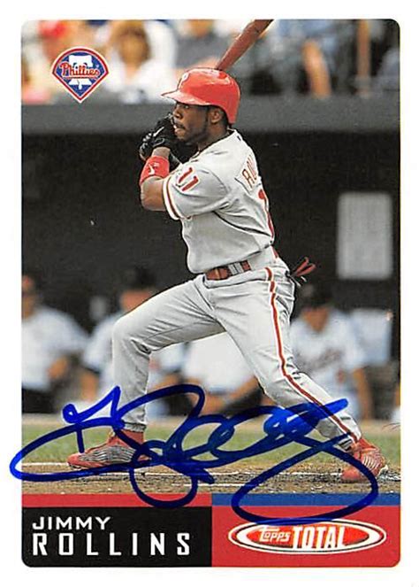 Jimmy Rollins Autographed Baseball Cards