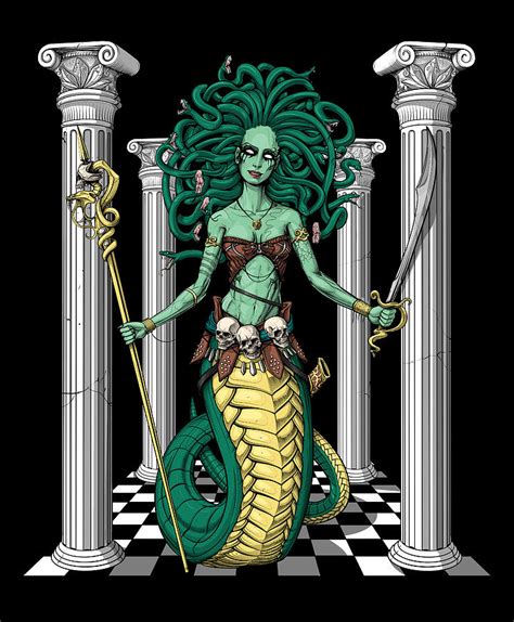 Medusa Gorgon Goddess Digital Art by Nikolay Todorov - Fine Art America